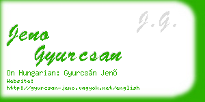 jeno gyurcsan business card