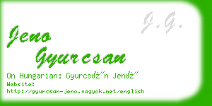 jeno gyurcsan business card